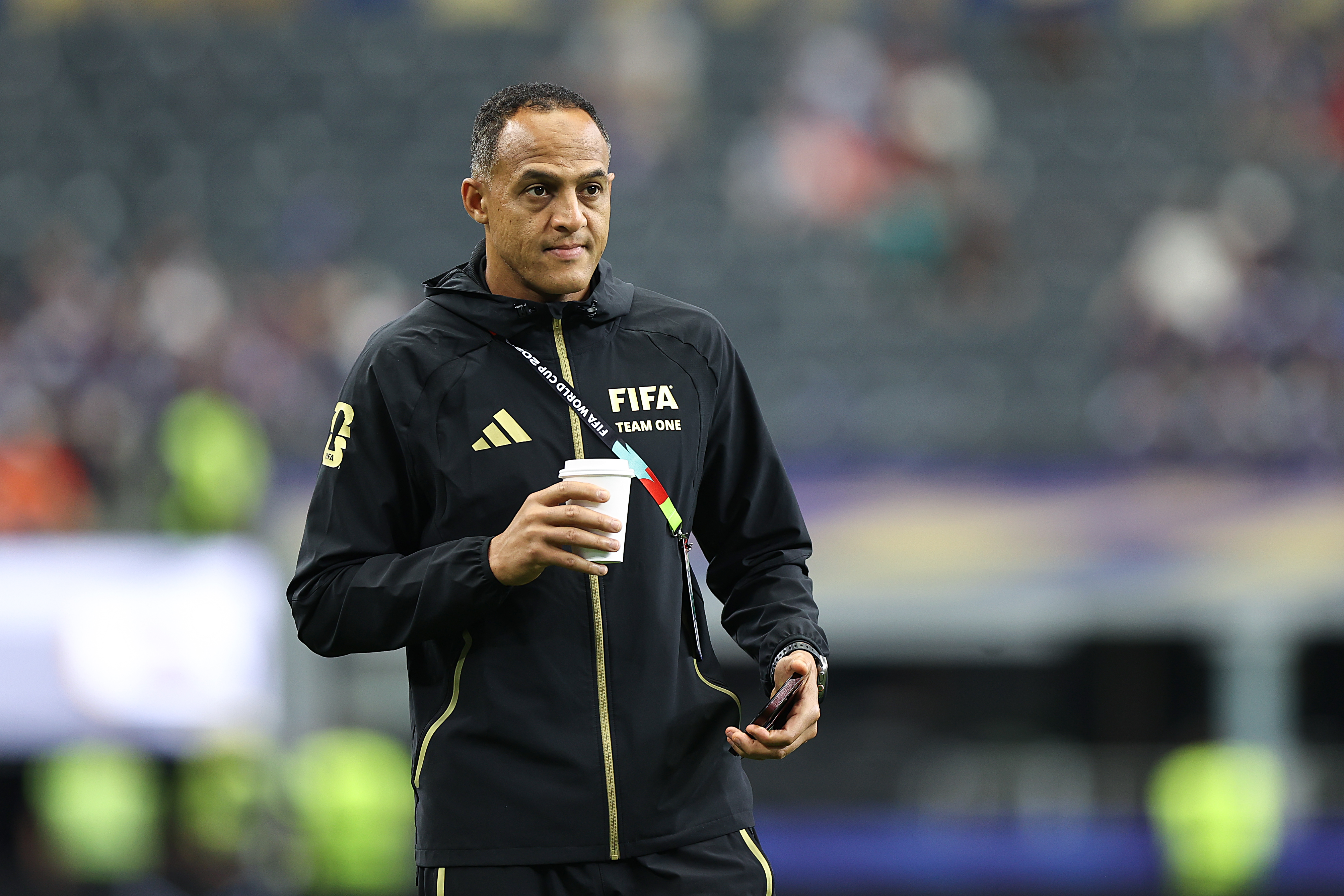 DALLAS, TEXAS - JUNE 14: Referee Ismail Elfath is seen prior to the FIFA World Cup 2026 Group F match between Netherlands and Japan at Dallas Stadium